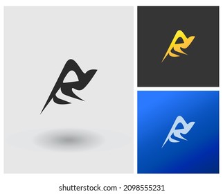 RF Logo letter shape initial monogram concept logo idea