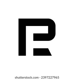 Logo de RF. Logotipo de letras R y F. Iniciales de monograma.