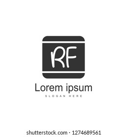 RF Logo template design. Initial letter logo template design