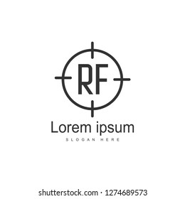 RF Logo template design. Initial letter logo template design