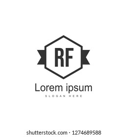 RF Logo template design. Initial letter logo template design