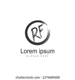 RF Logo template design. Initial letter logo template design