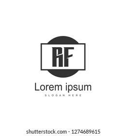 RF Logo template design. Initial letter logo template design