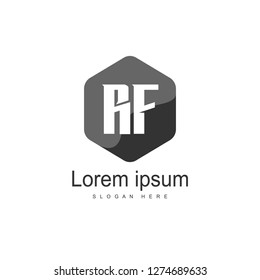 RF Logo template design. Initial letter logo template design