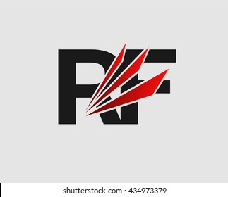 RF Logo. Vector Graphic Branding Letter Element
