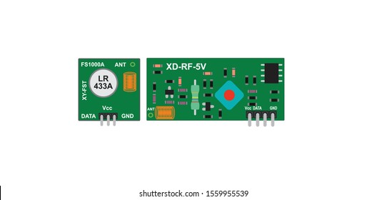 RF module top view illustration for arduino 