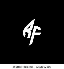 RF monogram esport logo design with cool shape concept in vector