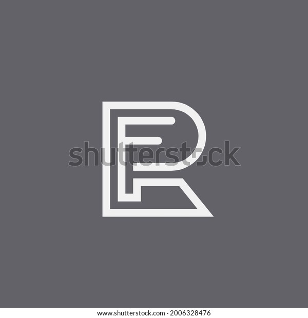 Rf Monogram Logotypographic Iconletter R Letter Stock Vector (Royalty ...