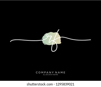 RF R F Initial handwriting logo template