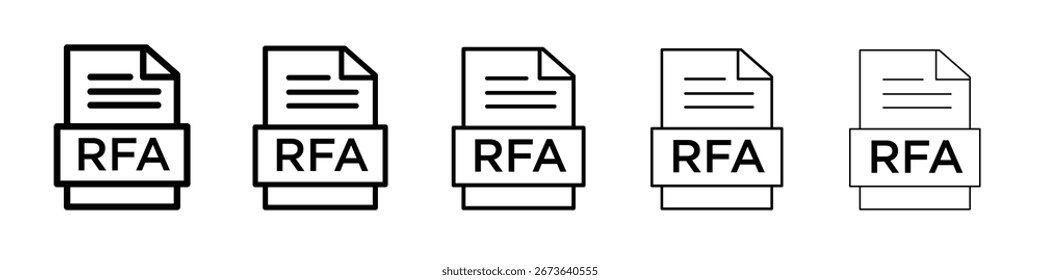 RFA Datei Symbol flache Illustration Set Logo