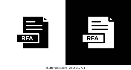 RFA File icon logo set vector