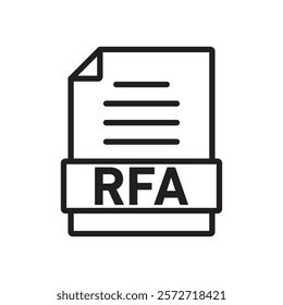 RFA File icon Simple thin outline