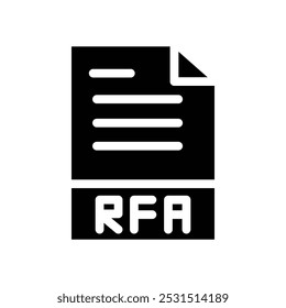 Ícone de arquivo RFA Web design no vetor