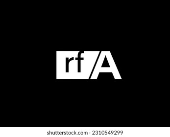 RFA Logo and Graphics design vector art, Icons isolated on black background