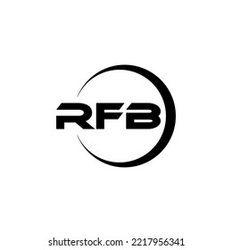 RFB letter logo design in illustrator. Vector logo, calligraphy designs for logo, Poster, Invitation, etc.