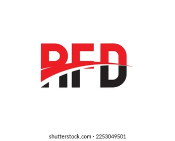 RFD Letter Initial Logo Design Vektorgrafik
