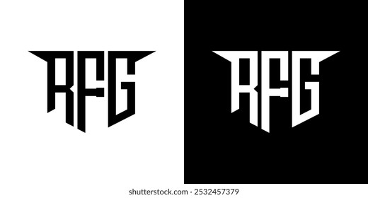 RFG letter logo design with white background in illustrator, vector logo modern alphabet font overlap style, calligraphy designs for logo, Poster, Invitation, etc.