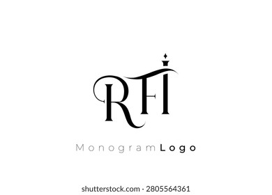 RFI Elegant Monogram Logo Design With Decorative Lettering. Elegant Monogram Logo Design with Decorative Elements and Typography