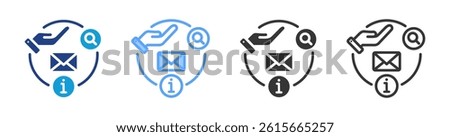 Rfi icon set multiple style collection