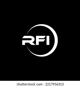 RFI letter logo design in illustrator. Vector logo, calligraphy designs for logo, Poster, Invitation, etc.
