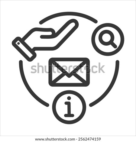 Rfi Outline Icon Vector Illustration