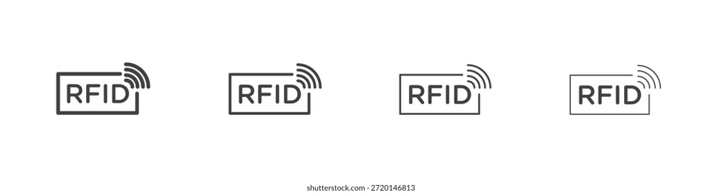RFID icon concept Linear Pictogram. Simple element illustration.