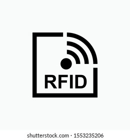 RFID oder Radio Frequency Identification Vektorillustration Symbol für Apps und Websites.