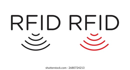 RFID-Symbolform. Vektorsymbole.