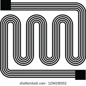 RFID icon vector in black and white