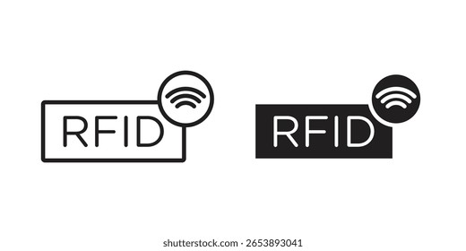 RFID-Symbol, Vektorgrafik auf transparentem Hintergrund.