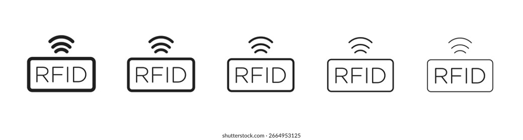 RFID icons. simple and modern vector icon designs