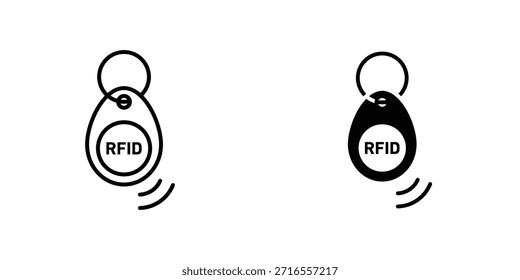 Colección de diseño de icono de etiqueta de clave RFID. Signo y Vector para diseños de interfaz de usuario