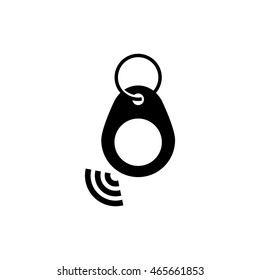 rfid key tag icon, (Radio-frequency identification) key tag.