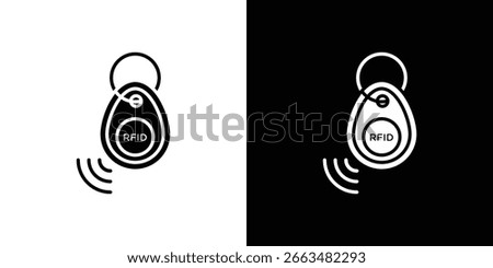 RFID key tag icon symbol sign, vector, eps 10