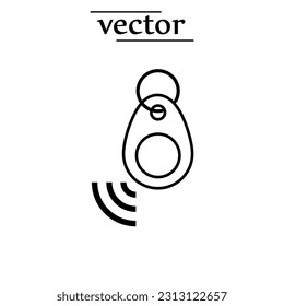 rfid key tag icon vector illustration on white background.