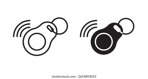 Ícone de etiqueta de chave RFID ilustração vetorial em um fundo transparente.