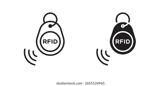 RFID key tag icon vector design. set web icons