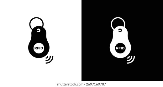 Ícone de etiqueta de chave RFID - Vetor. Estilo de design plano eps 10