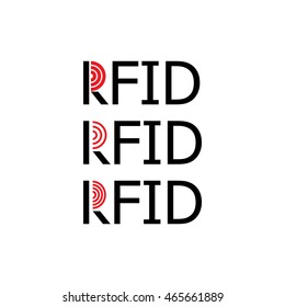 RFID logo, Radio-frequency identification icon, vector icon