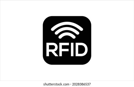RFID Radio Frequency Identification. Technology concept. Digital technology. Vector stock illustration symbol