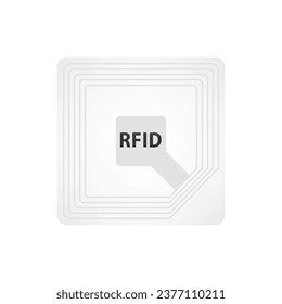 Identificación de frecuencia de radio RFID. Concepto tecnológico. Tecnología digital. Ilustración del vector