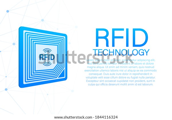 RFID Radio\
Frequency IDentification. Technology concept. Digital technology.\
Vector stock\
illustration.	
