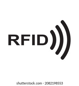 RFID or Radio Frequency Identification Vector Icon