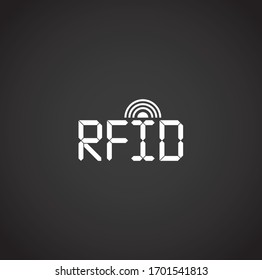 RFID related icon on background for graphic and web design. Creative illustration concept symbol for web or mobile app.