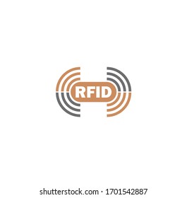 RFID related icon on background for graphic and web design. Creative illustration concept symbol for web or mobile app.