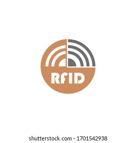 RFID related icon on background for graphic and web design. Creative illustration concept symbol for web or mobile app.