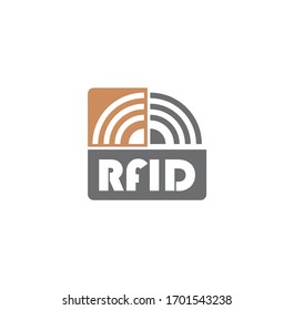 RFID related icon on background for graphic and web design. Creative illustration concept symbol for web or mobile app.