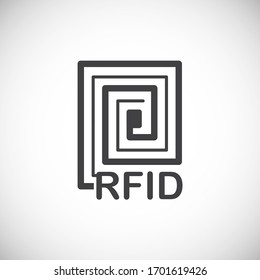 RFID related icon on background for graphic and web design. Creative illustration concept symbol for web or mobile app.