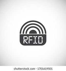 RFID related icon on background for graphic and web design. Creative illustration concept symbol for web or mobile app.