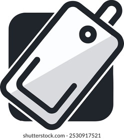 Icono de etiqueta RFID con fondo blanco Vector Ilustración de stock
